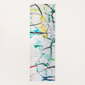 Abstracte racks in groen geel blauw yogamat (Achterkant)