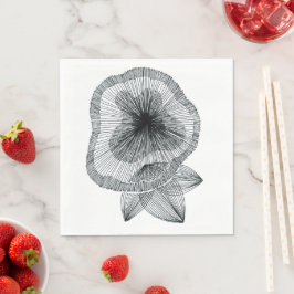 Abstracte Radiale Lijn Kunst Bloem Botanische Serv Servet