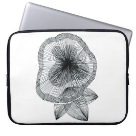 Abstracte Radiale Lijn Kunst Bloem Laptop Hoes