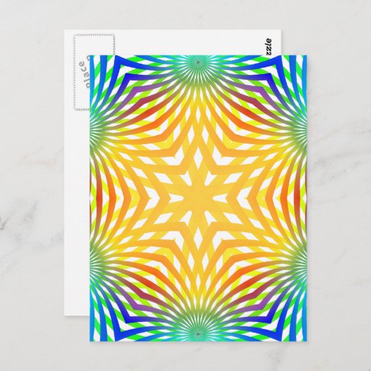 Abstracte radiale lijnen: briefkaart (Voorkant / Achterkant)