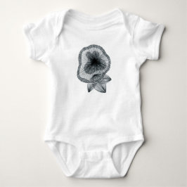 Abstracte Radiale Lijnkunst Bloem Baby Body Romper