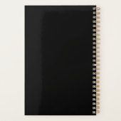 Abstracte Radiale Lijnkunst Bloem Spiraal Planner (Achterkant)