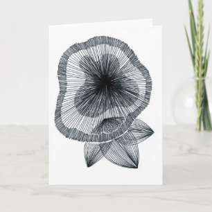 Abstracte Radiale Lijnkunst Bloem Verjaardagskaart Kaart