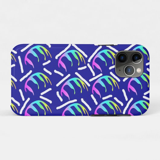 ABSTRACTE RAINBLAUWE LEAVES Case-Mate iPhone CASE (Achterkant (horizontaal))