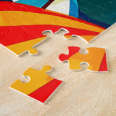 Abstracte Rainbow Beach Paraplu Legpuzzel (Zijkant)