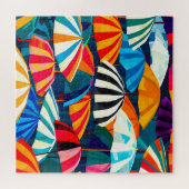 Abstracte Rainbow Beach Paraplu Legpuzzel (Horizontaal)