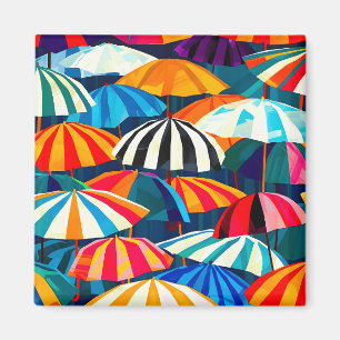Abstracte Rainbow Beach Paraplu Magneet
