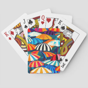 Abstracte Rainbow Beach Paraplu Pokerkaarten