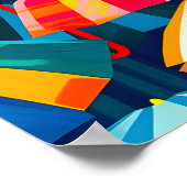 Abstracte Rainbow Beach Paraplu Poster (Hoek)