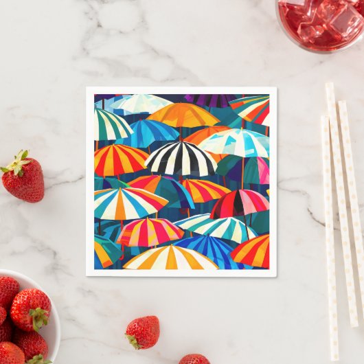 Abstracte Rainbow Beach Paraplu Servet (Insitu)