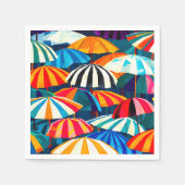 Abstracte Rainbow Beach Paraplu Servet (Voorkant)