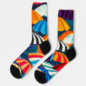 Abstracte Rainbow Beach Paraplu Sokken (Links)