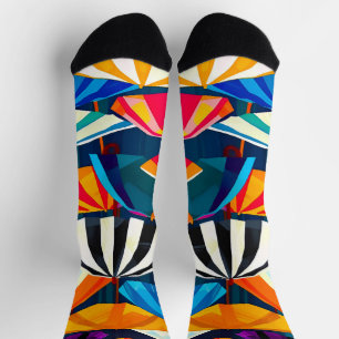 Abstracte Rainbow Beach Paraplu Sokken