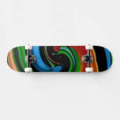 Abstracte Rainbow Cartoon Face Skateboard (Horizontaal)