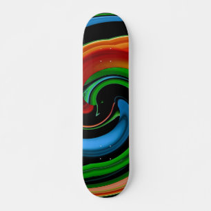 Abstracte Rainbow Cartoon Face Skateboard