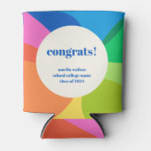 Abstracte Rainbow Custom Afstuderen Gefeliciteerd Blikjeskoeler (Voorkant)