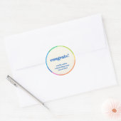 Abstracte Rainbow Custom Afstuderen Gefeliciteerd Ronde Sticker (Envelop)