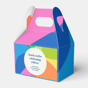 Abstracte Rainbow Custom Graduation Party Dank u Bedankdoosjes