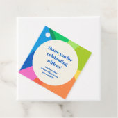 Abstracte Rainbow Custom Graduation Party Dank u Bedankjes Labels (In situ)