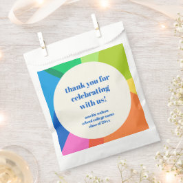 Abstracte Rainbow Custom Graduation Party Dank u Bedankzakje
