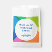 Abstracte Rainbow Custom Graduation Party Dank u Bedankzakje (Voorkant)