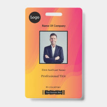 Abstracte Rainbow Employee Photo Identification ID
