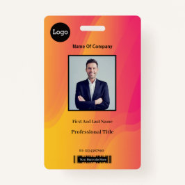 Abstracte Rainbow Employee Photo Identification ID Badge