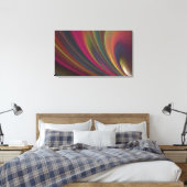 Abstracte Rainbow Fractal Wrapped Canvas Print (Insitu (Slaapkamer))