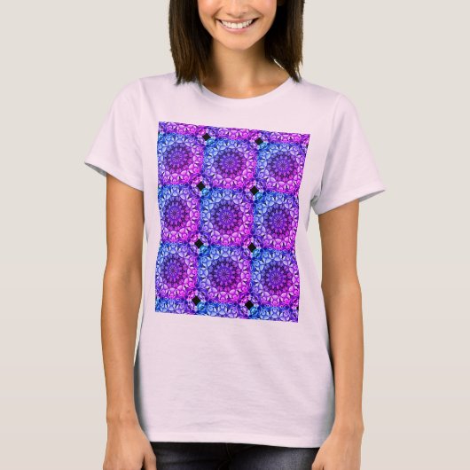 Abstracte Rainbow Hydrangea Flowers T-shirt (Voorkant)