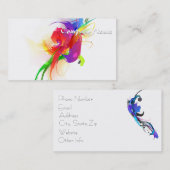 Abstracte Rainbow Lorikeet Morning Paint Spletters Visitekaartje (Voorkant / Achterkant)