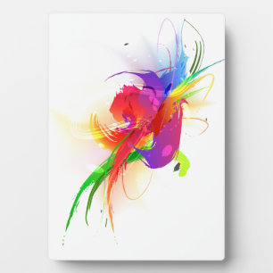 Abstracte Rainbow Loriket Paint Spletters Fotoplaat