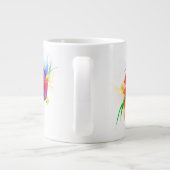 Abstracte Rainbow Loriket Paint Spletters Grote Koffiekop (Achterkant)