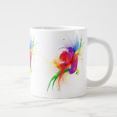 Abstracte Rainbow Loriket Paint Spletters Grote Koffiekop (Rechts)