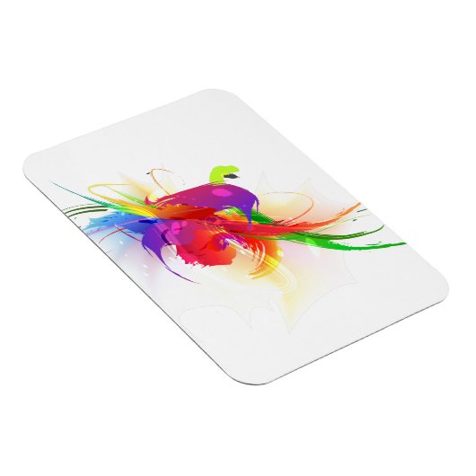 Abstracte Rainbow Loriket Paint Spletters Magneet (Rechterzijde)