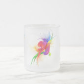 Abstracte Rainbow Loriket Paint Spletters Matglas Koffiemok (Center)