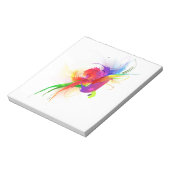 Abstracte Rainbow Loriket Paint Spletters Notitieblok (Linkerzijde)