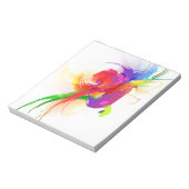 Abstracte Rainbow Loriket Paint Spletters Notitieblok (Linkerzijde)