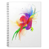 Abstracte Rainbow Loriket Paint Spletters Notitieboek (Voorkant)