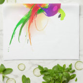 Abstracte Rainbow Loriket Paint Spletters Theedoek (Gevouwen)