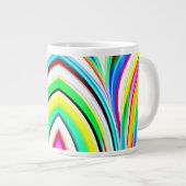 Abstracte Rainbow Marbled Swirls Grote Koffiekop (Voorkant rechts)