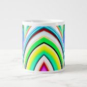 Abstracte Rainbow Marbled Swirls Grote Koffiekop (Voorkant)