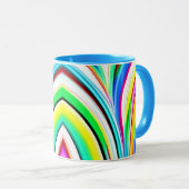 Abstracte Rainbow Marbled Swirls Mok (Voorkant rechts)