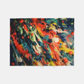 Abstracte Rainbow Splash Rhapsody Art Fleece Deken (Voorkant (Horizontaal))
