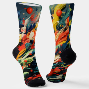 Abstracte Rainbow Splash Rhapsody Art Sokken