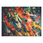Abstracte Rainbow Splash Rhapsody Art Tafelkleed (Voorkant (Horizontaal))