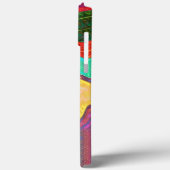 Abstracte Rainbow Stripes Inspirivity Modern Fun Case-Mate iPhone Case (Achterkant / Links)