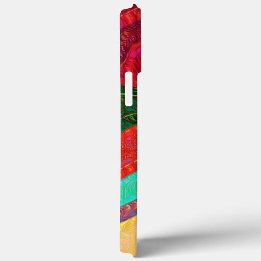 Abstracte Rainbow Stripes Inspirivity Modern Fun Case-Mate iPhone Case (Achterkant / Rechts)