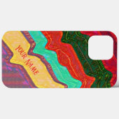 Abstracte Rainbow Stripes Inspirivity Modern Fun Case-Mate iPhone Case (Achterkant (horizontaal))