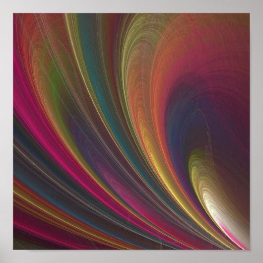 Abstracte Rainbow Swirl Canvas afdrukken Poster (Voorkant)