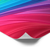 Abstracte Rainbow Swirl Canvas afdrukken Poster (Hoek)